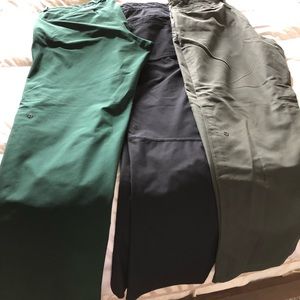 Like New Lululemon ABC PANTS, size 36, 3 total, LIKE NEW. No longer fit.